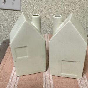 Hearth & Hand Cream Ceramic House Vases